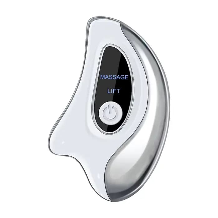 Appareil de Massage Facial LED Guasha pour Lifting et Rajeunissement, Thérapie Lumière Rouge et Bleu