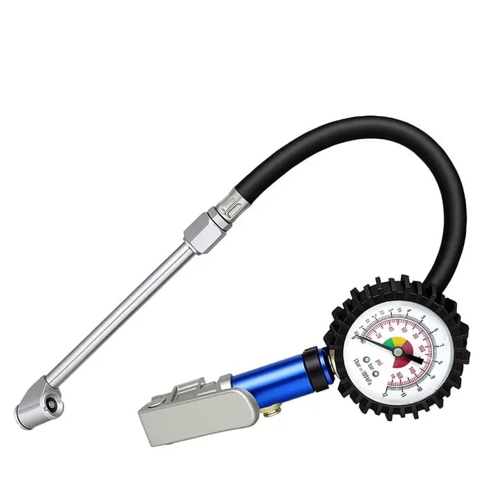 Pistolet de gonflage de pneus auto-serrant à 12 barres avec manomètre, connecteur rapide, haute préc