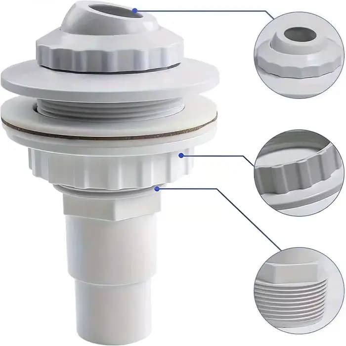 Nouvelle buse de remplacement pour spa 32/38mm, type œil de bœuf, pour entrée et sortie d'eau, avec écrou de blocage et rondelle