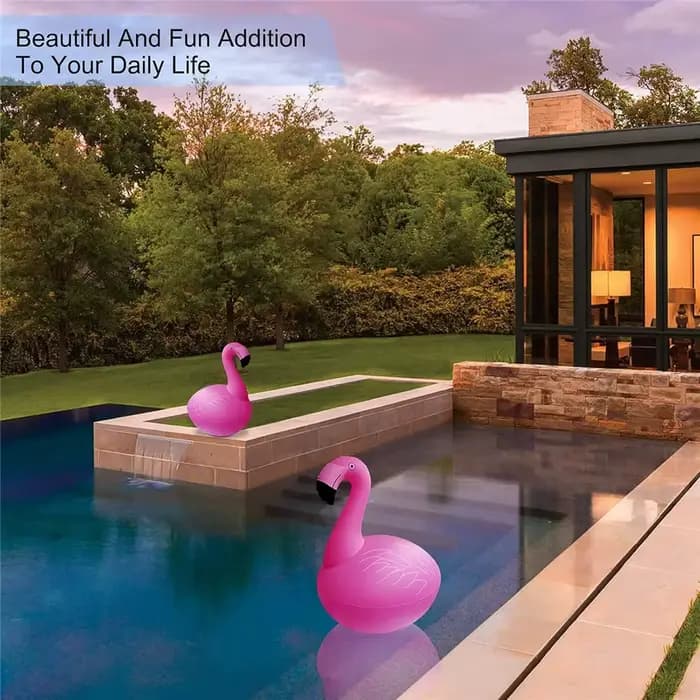 Flamingo flottant piscine lumières à énergie solaire, IP67 étanche lueur LED flamant piscine lumière pour jardin piscine fête décor