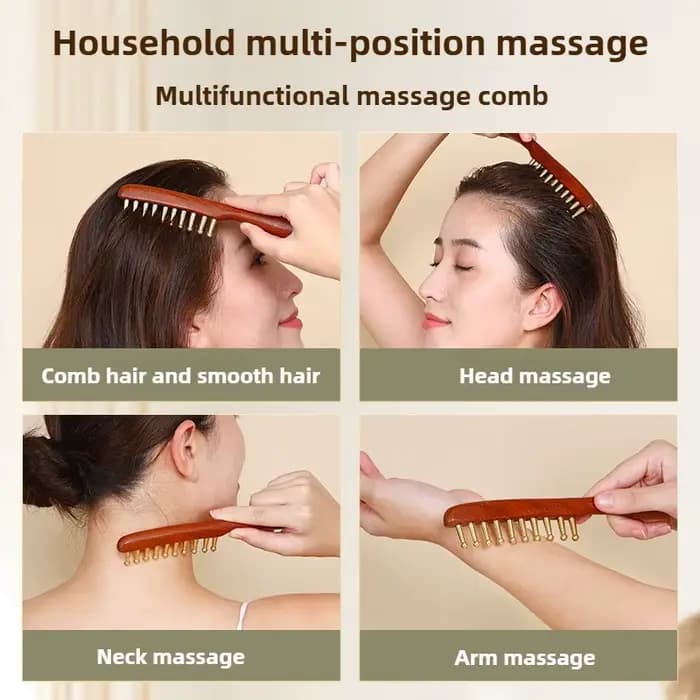 Peigne de massage des méridiens à dix dents