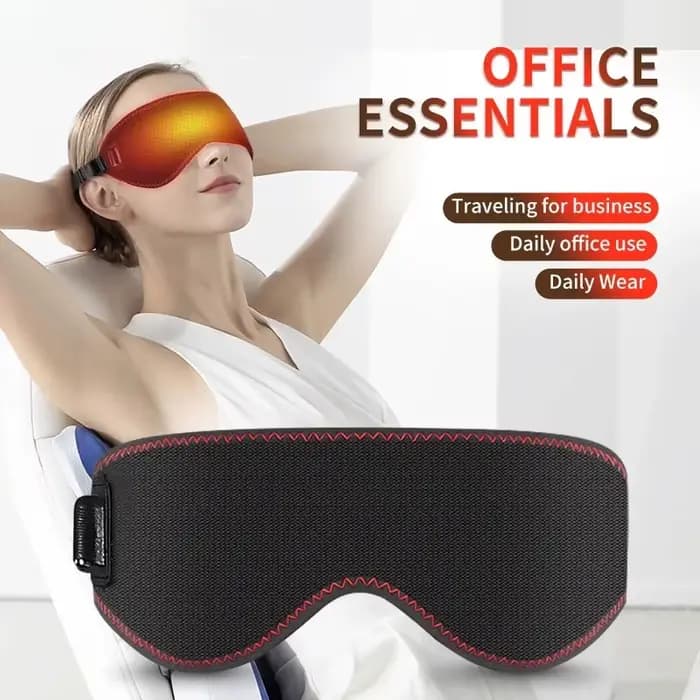 Masque chauffant massant pour les yeux - Compresse chaude soulage la fatigue