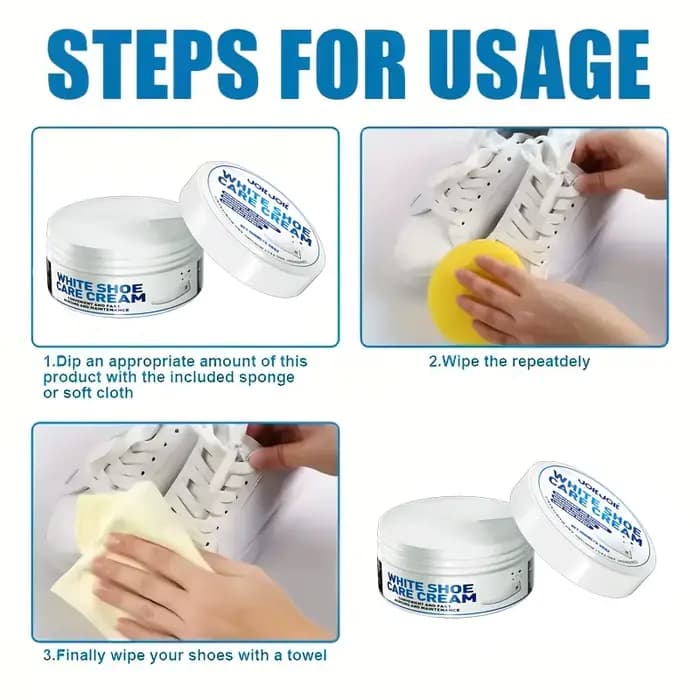 Cirage blanc pour chaussures adapté au cuir synthétique, intérieur, canapé en cuir/similicuir, agent blanchissant multi-usages en éponge