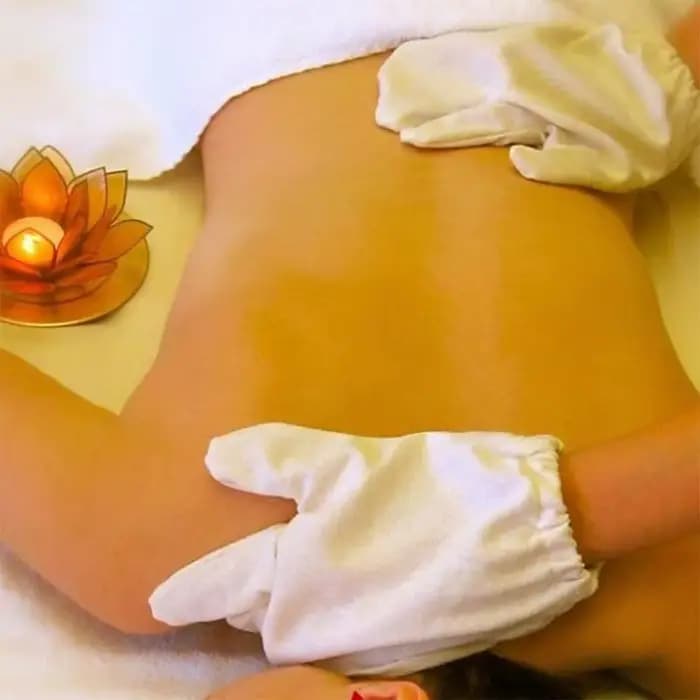 Garshana – gants de Massage en soie brute