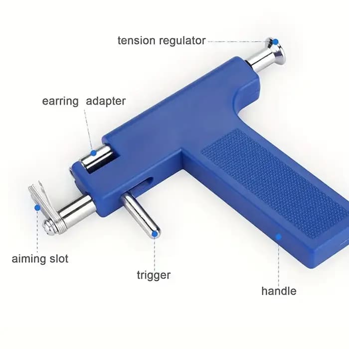 Pistolet de perçage d'oreille professionnel, Kit de perçage d'oreille réutilisable, corps, nez, lèvres, boucle d'oreille, outil de perçage pour boucle d'oreille supérieure de 4mm