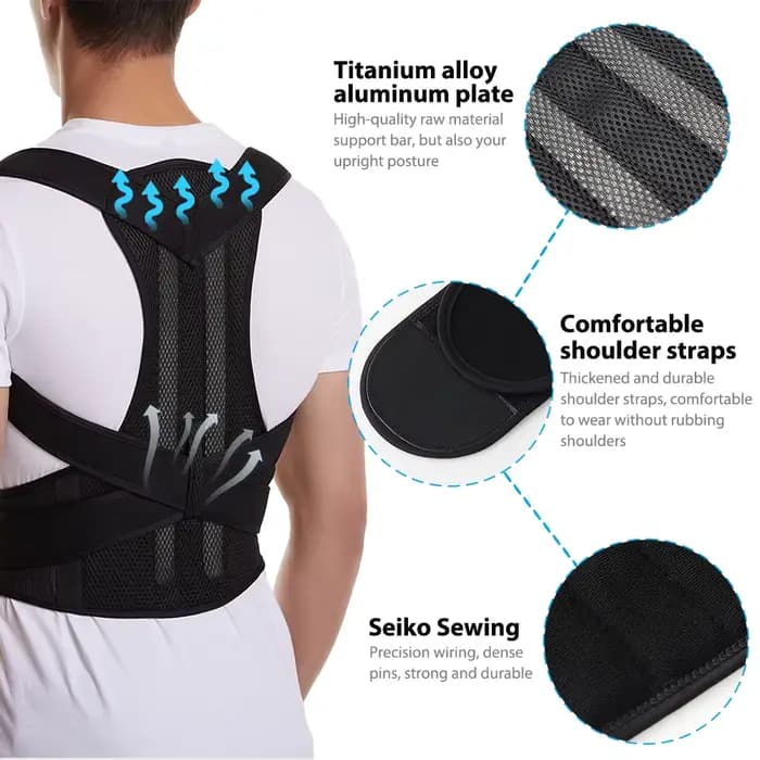 Attelle dorsale réglable pour hommes et femmes