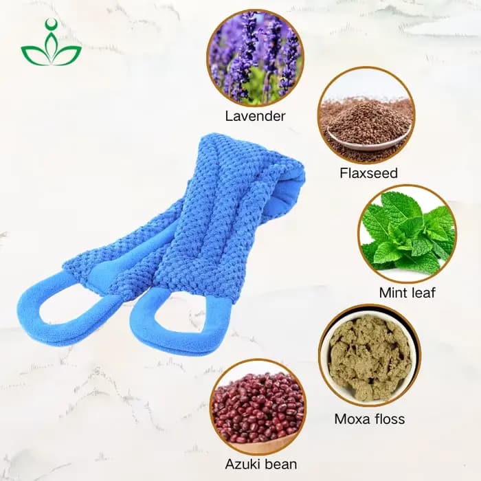 Tuhopeta Coussin chauffant pour le cou micro-ondable avec poignées Thérapie thermique humide Compresse de la douleur aux épaules et soulagement des crampes Pack chaud et froid