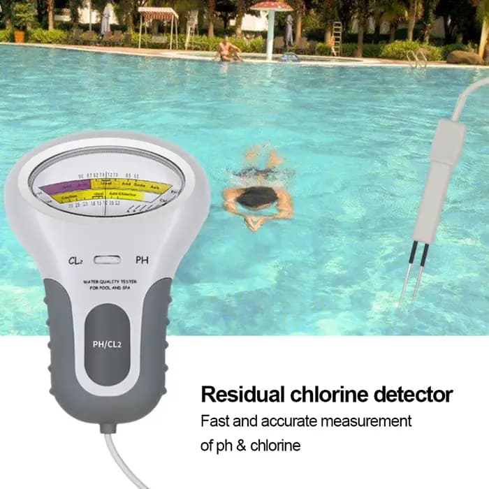 Testeur de chlore professionnel pour l'eau, mesureur de pH et de chlore CL2, moniteur d'eau avec sonde pour piscine et spa