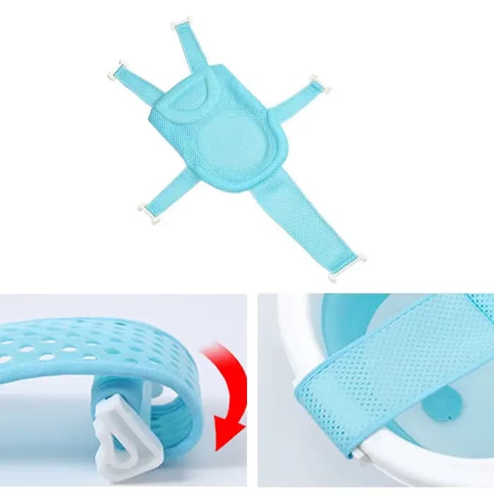 Coussin de bain pour bébé, tapis de bain pour nouveau-né, support de baignoire, filet flottant antidérapant pour l'été, tapis de bain réglable à cinq points