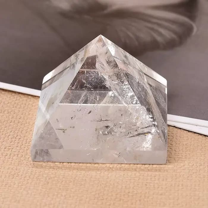 Pyramide de Quartz en cristal naturel clair, pierre de guérison, Chakra Reiki, tour de cristal, décoration de la maison, méditation minéral minéral