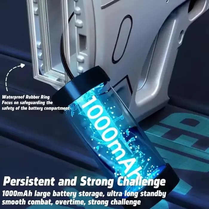 Nouveau pistolet à eau électrique Pulse, tir continu, laser, jouet pour enfants, grande capacité, absorption automatique de l'eau, jouet d'été