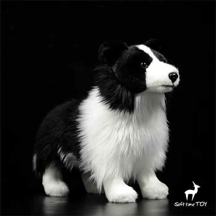 Border Collie haute fidélité Anime mignon peluche mouton chien jouets en peluche animaux réalistes Simulation peluche poupée Kawai jouet cadeaux