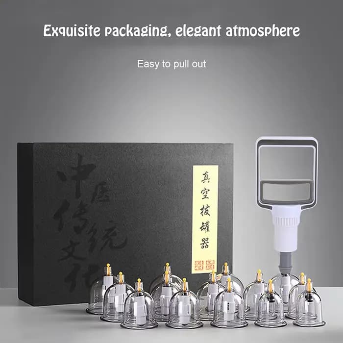 Ensemble de thérapie par ventouses médecine chinoise physiothérapie