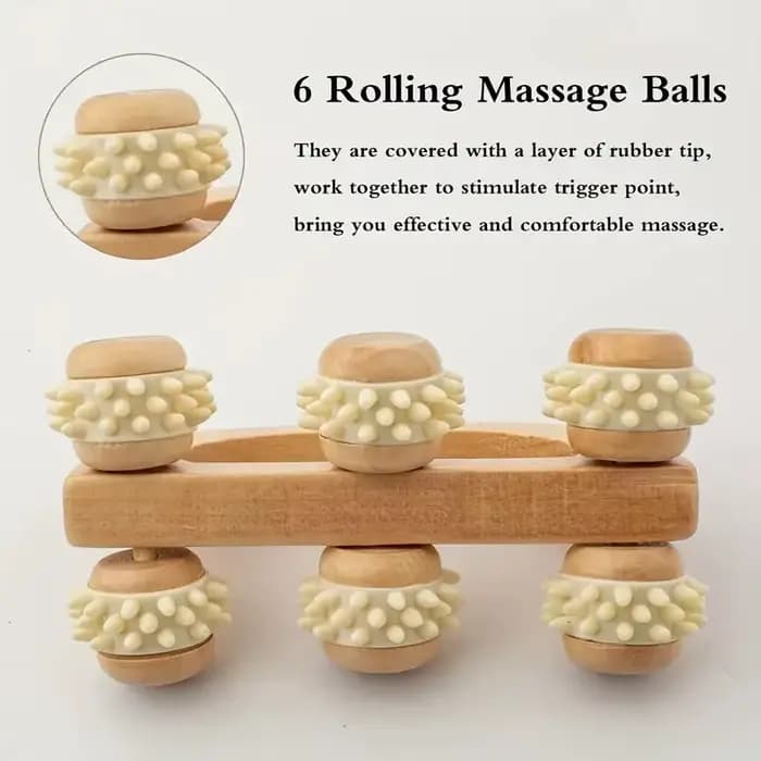 Outil de rouleau de Massage en bois