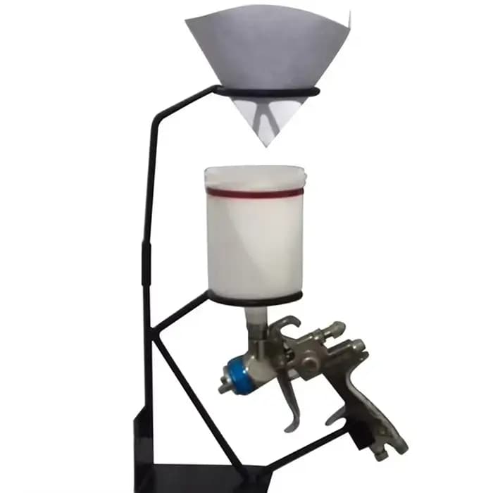 Support de pistolet de pulvérisation de peinture à alimentation par gravité avec support de crépine, support de pistolet de pulvérisation d'air amovible mural ou sur banc, noir