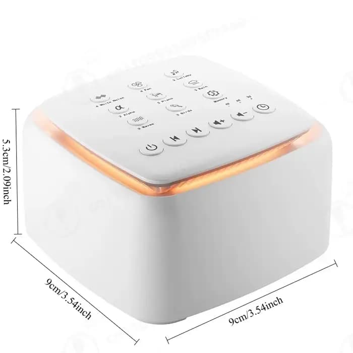 Machine à bruit blanc rechargeable avec 30 sons apaisants et lumière chaude pour un meilleur sommeil