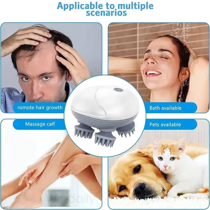 Masseur électrique de tête de cuir chevelu