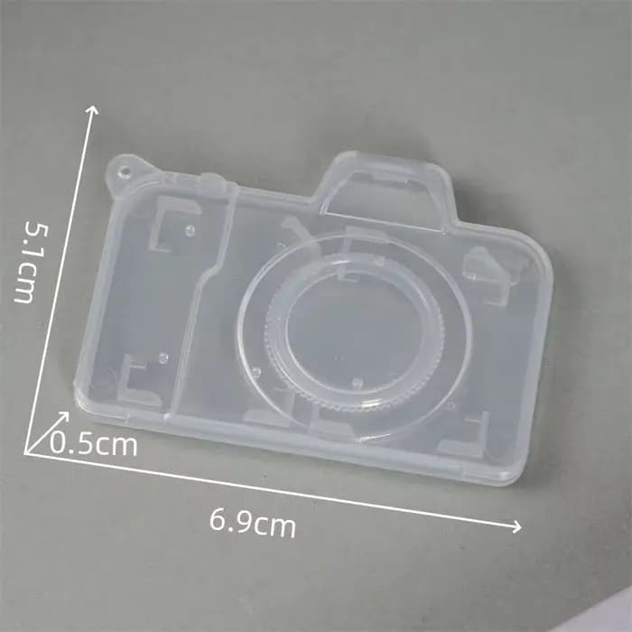 Organisateur de cartes compact en forme d'appareil photo, étui de rangement portable et durable pour les amateurs de photographie, pour les voyages et la prise de vue