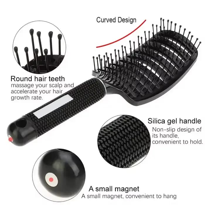Brosse de Massage du cuir chevelu pour cheveux bouclés humides