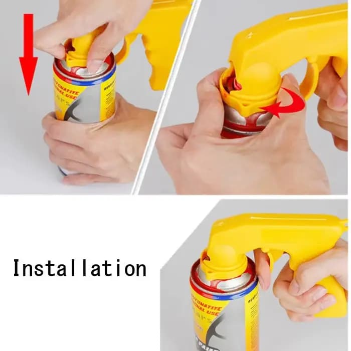 Poignée de pistolet de pulvérisation d'aérosol de soin de peinture de polissage de voiture avec poignée de verrouillage de poignée complète outils de polissage de déclenchement peuvent pulvériser la p