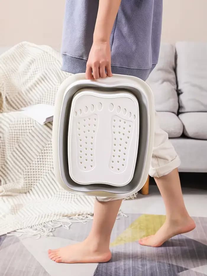 Bain de pieds pliable, seau de Massage