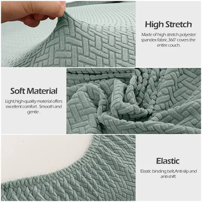 Housse de coussin de siège de canapé en Jacquard, protection de meubles, pour salon, lavable et extensible