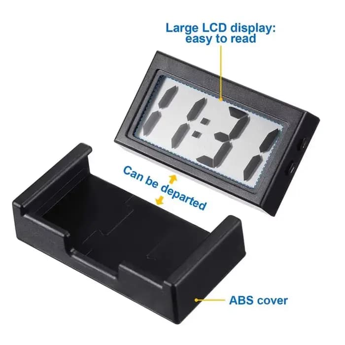 Horloge électronique de voiture tableau de bord temps affichage numérique électronique horloge de voiture auto-adhésive Simple horloge numérique accessoires de voiture