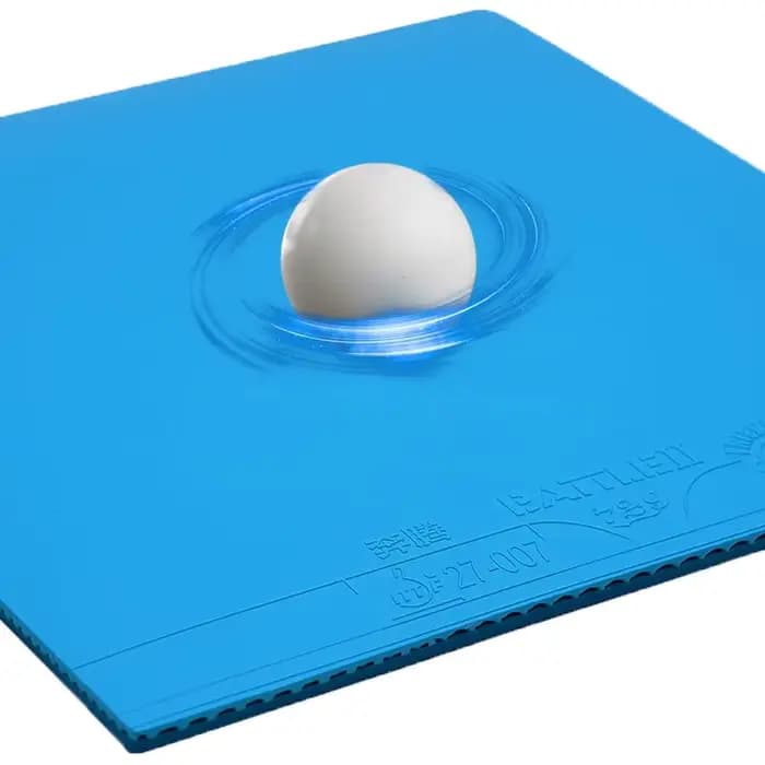 729 Battle 2 feuille de caoutchouc de Ping-Pong collante professionnelle en caoutchouc de Tennis de Table bleu province avec éponge bleue pré-affûtée 2.15mm