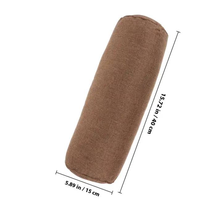 Oreiller lombaire cylindrique en coton et lin