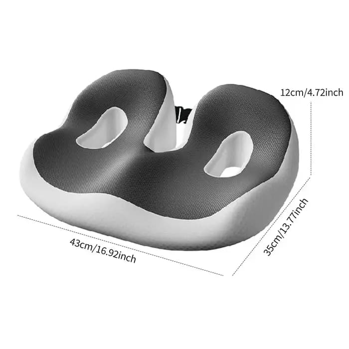Coussin de siège ergonomique résistant à la pression et respirant avec remplissage à récupération lente et surface incurvée pour les hanches