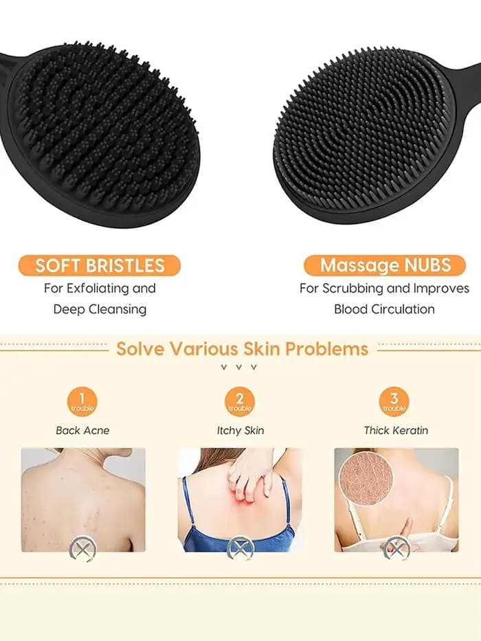 Brosse de bain douce pour le dos