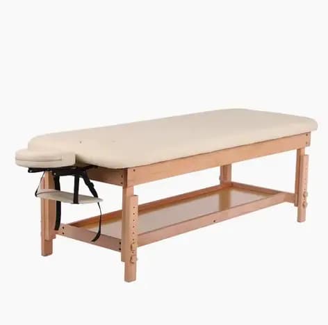 Lit de massage fixe de luxe beige pour SPA