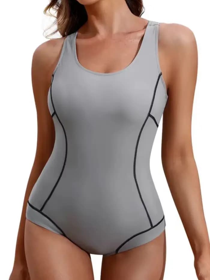 Maillot de bain de Sport de surf pour femmes, une pièce, noir, fermeture éclair, pour baigneurs, piscine, vêtements de plage
