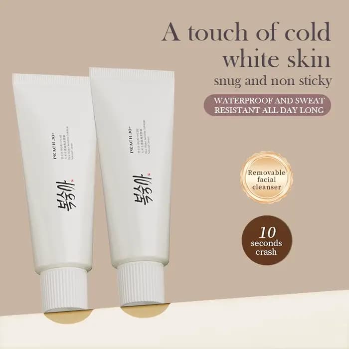 Crème Coréenne à l'Extrait de Riz SPF50+ Hydratante, Améliore le Teint Terne, Unifie et Illumine le Teint, Effet Léger, Correcteur