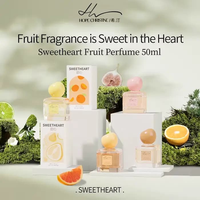 Parfum HOPE CHRISTINE 50ML, fragrance fruitée, vanille douce, spray pour femme, original, longue tenue, pastèque, pêche, orange