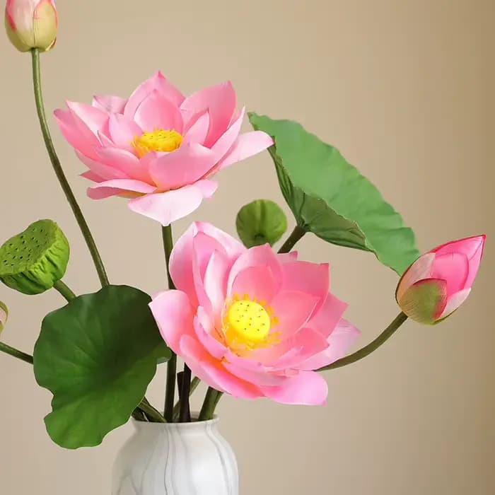 Annie artificielle avec une touche de feuilles et de dosettes, style chinois, Vermont, décoration d'intérieur, hôtel incité injFlowers, 85cm