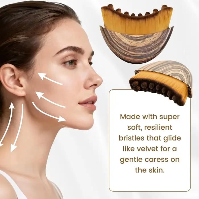 Brosse de massage pour drainage lymphatique du visage