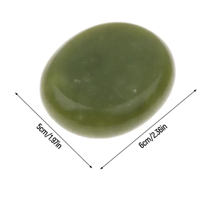Pierre de massage chaude en jade olive