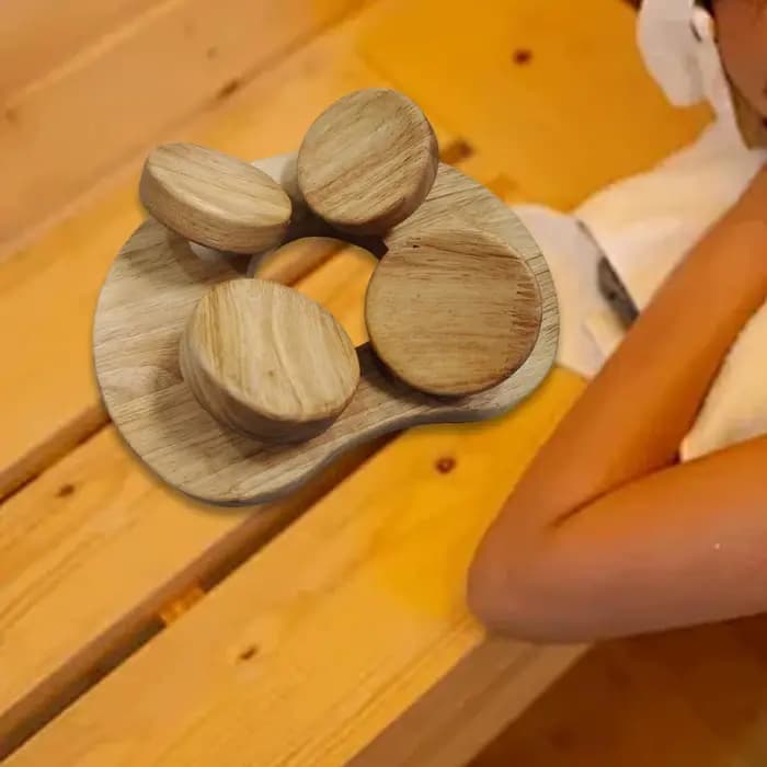 Appui-tête de sauna avec dossier