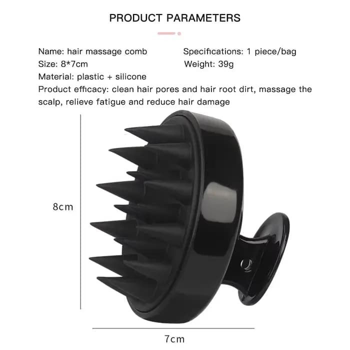 Peigne de Massage du cuir chevelu en Silicone