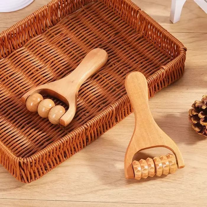 Mini masseur à rouleaux en bois