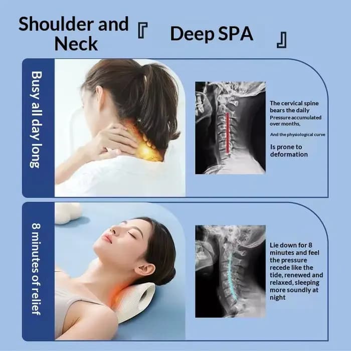 Oreiller de massage cervical en forme de C