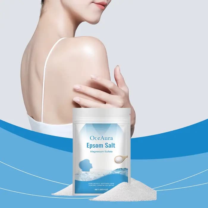 Epsom sel magnésium sulfate hydratant exfoliant pur naturel pieds mains bain corps Relaxation soulagement musculaire détox soins de la peau