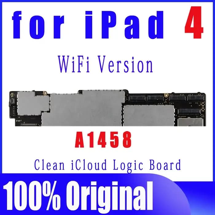 Carte mère originale sans iCloud pour iPad 4, A1458 A1459 A1460 et pour iPad 3, A1416, A1403, A1430, avec puces système IOS