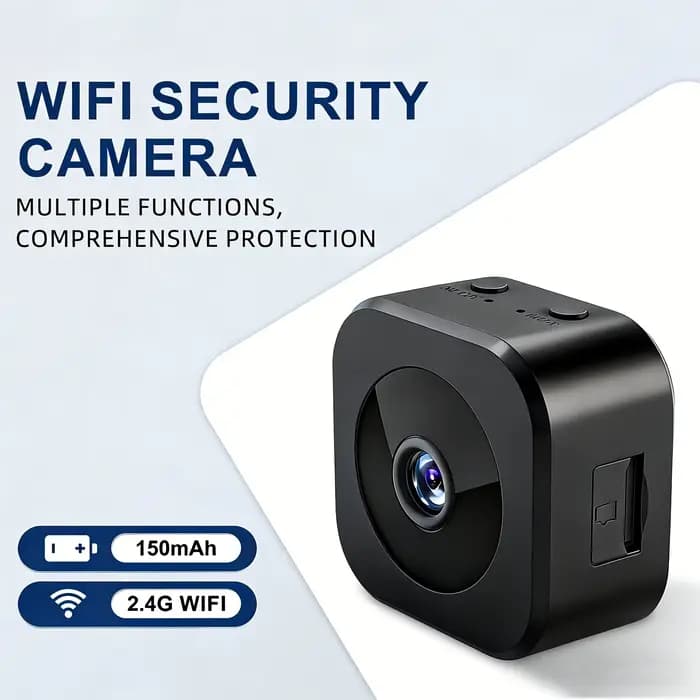 Mini caméra de surveillance intelligente HD Wifi, enregistreur vidéo et vocal DV, caméra de sécurité sans fil discrète pour intérieur, petite caméra de surveillance pour nounou