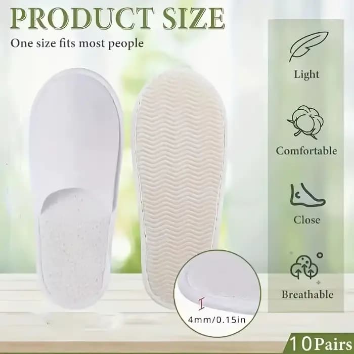 Pantoufles de luxe pour hôtel et spa 20/50 pièces