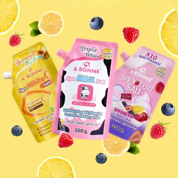 Sels de bain thaïlandais A BONNE SPA au lait / citron VC / saveur yaourt aux fruits