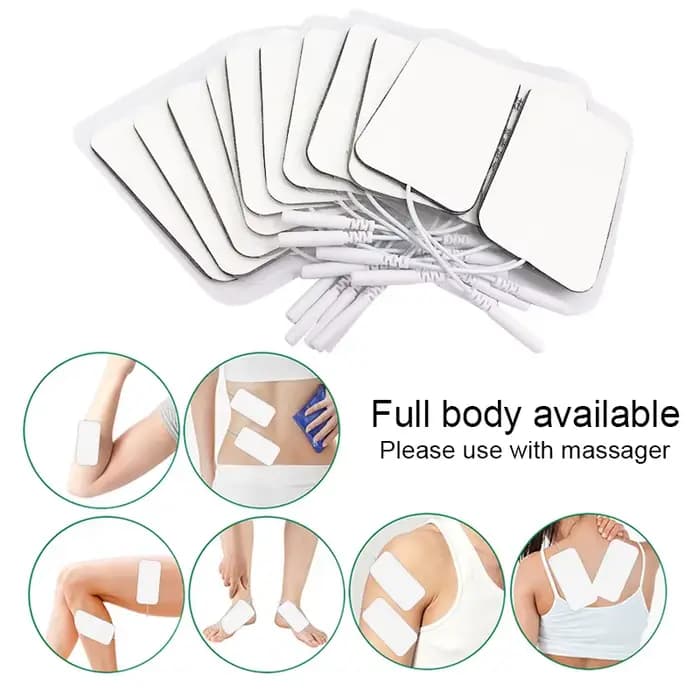 10/20 pièces Électrodes de remplacement auto-adhésives en gel et tissu non-tissé pour stimulateur musculaire et appareil de thérapie numérique TENS