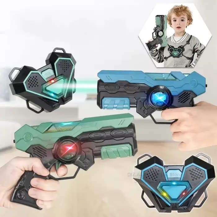 Ensemble de pistolets de jeu de tir au laser, jouets électriques infrarouges pour enfants, pistolet de jeu au laser pour garçons, enfants, sports intérieurs et extérieurs
