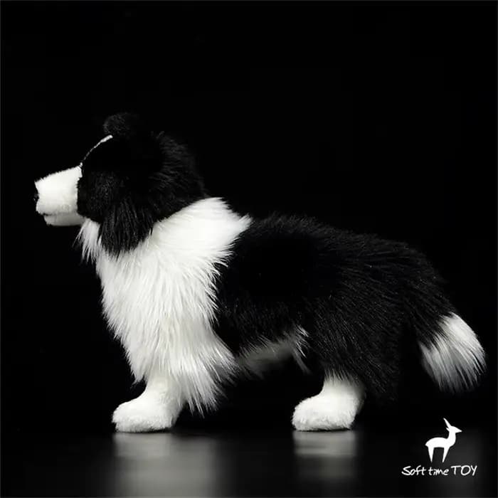 Border Collie haute fidélité Anime mignon peluche mouton chien jouets en peluche animaux réalistes Simulation peluche poupée Kawai jouet cadeaux